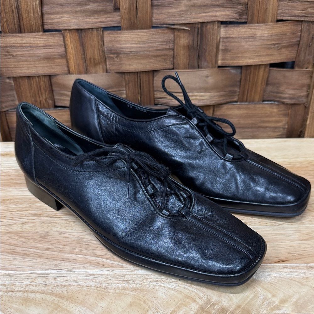 Amalfi Black Leather women’s Oxfords